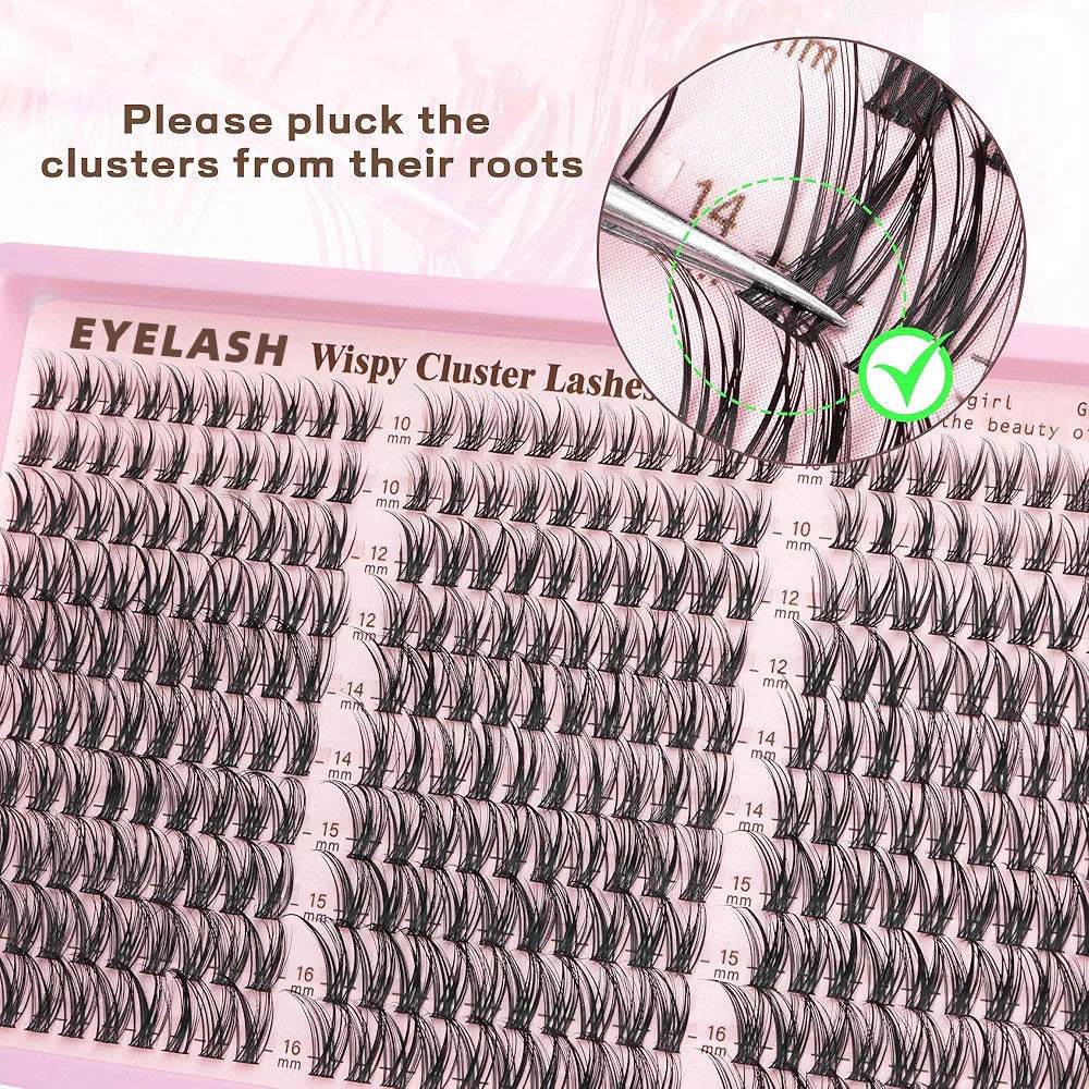 Soft Wispy Lash Clusters Starter Kit – 300pcs with Bond & Seal Pen