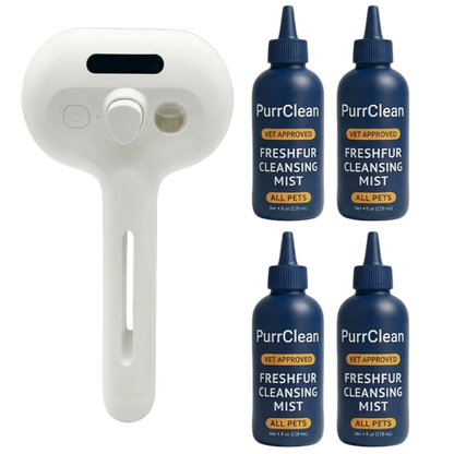 SELF-CLEANING BRUSH + NO-RINSE COAT REFRESH