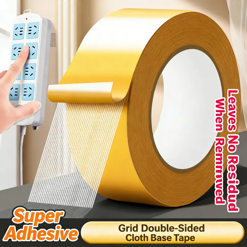 Heavy Duty Double Sided Rug Tape – 2 in x 33 ft Removable Mesh Mounting Tape