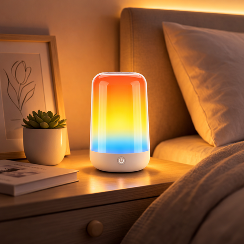 Smart Color Changing LED Night Light - Touch Control Desk Lamp with USB Charging