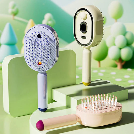 3-in-1 Electric Mist Massage Hair Brush