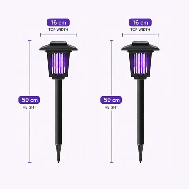 2-in-1 Solar Bug Zapper Patio Light