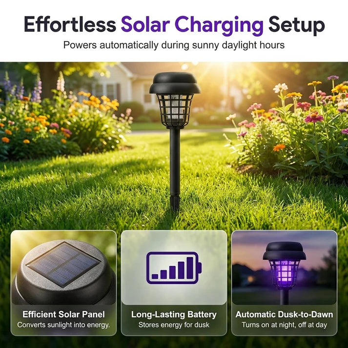 2-in-1 Solar Bug Zapper Patio Light