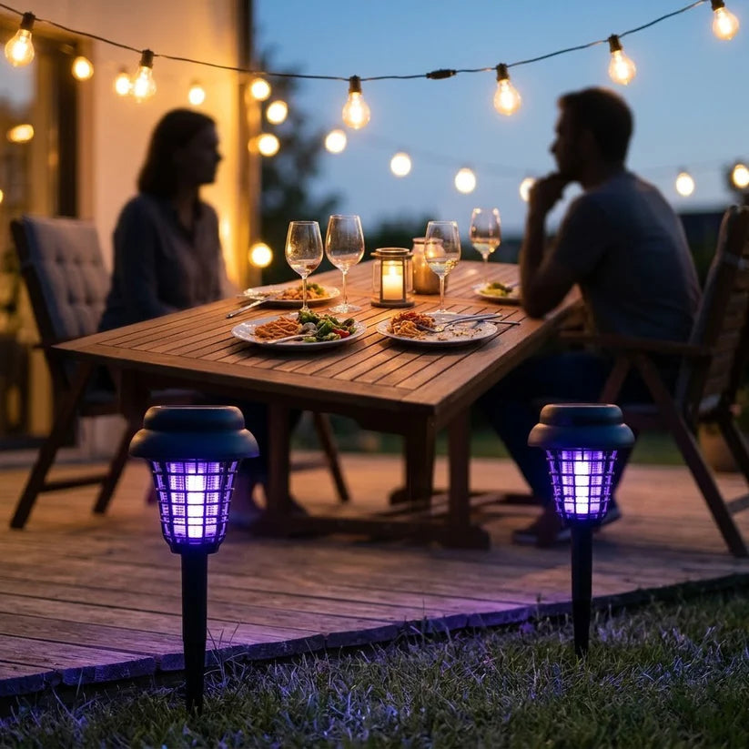 2-in-1 Solar Bug Zapper Patio Light
