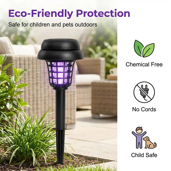 2-in-1 Solar Bug Zapper Patio Light