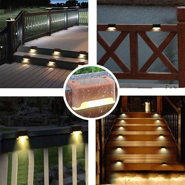 Solar Outdoor Step Light for Stairs, Fences, Patios, and Gardens