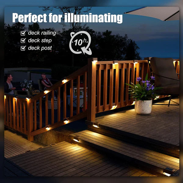 Solar Outdoor Step Light for Stairs, Fences, Patios, and Gardens