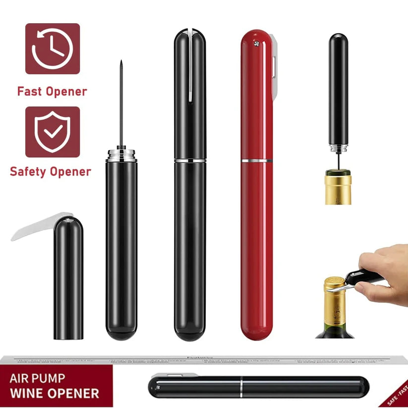 Air Pressure Wine Opener — Open Wine Bottles in Seconds