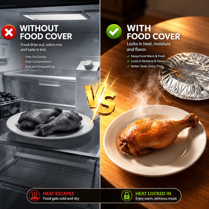 Reusable Stretch Aluminum Food Cover for Bowls & Plates – Food Grade Universal Lid