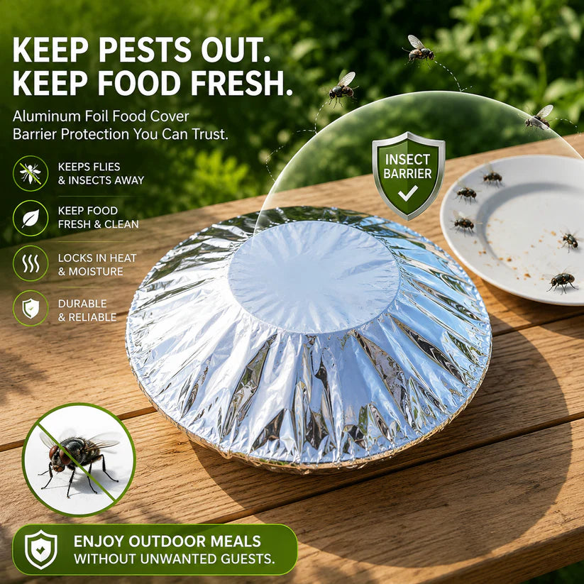 Reusable Stretch Aluminum Food Cover for Bowls & Plates – Food Grade Universal Lid