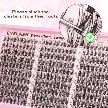 Soft Wispy Lash Clusters Starter Kit – 300pcs with Bond & Seal Pen