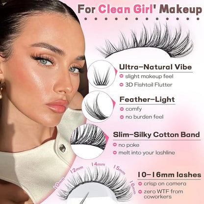 Soft Wispy Lash Clusters Starter Kit – 300pcs with Bond & Seal Pen