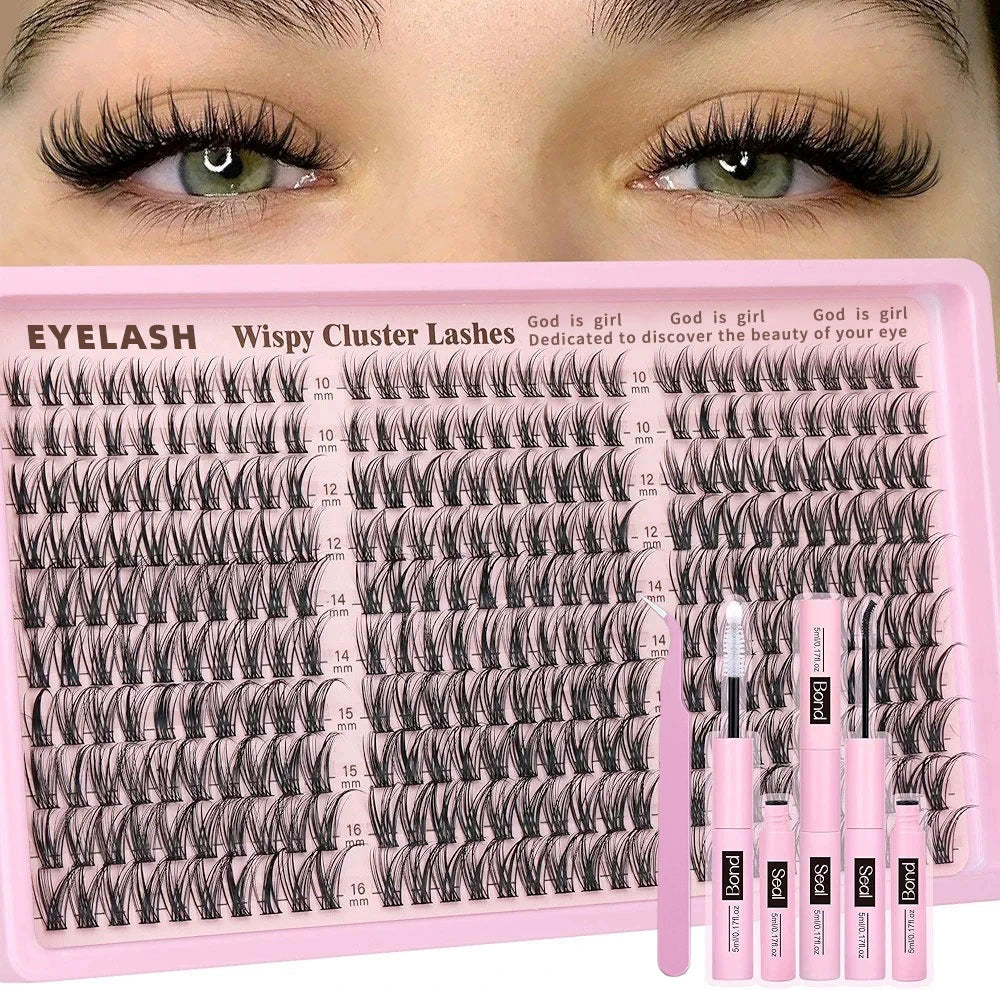 Soft Wispy Lash Clusters Starter Kit – 300pcs with Bond & Seal Pen