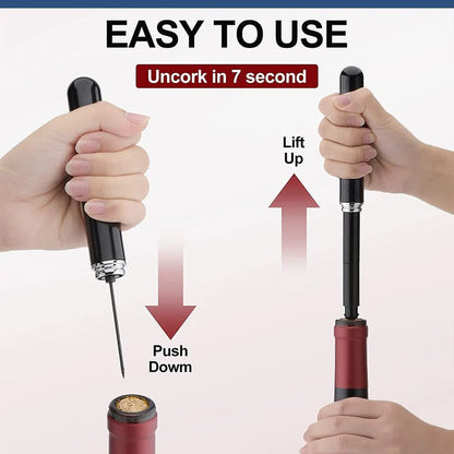 Air Pressure Wine Opener — Open Wine Bottles in Seconds