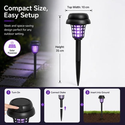 2-in-1 Solar Bug Zapper Patio Light