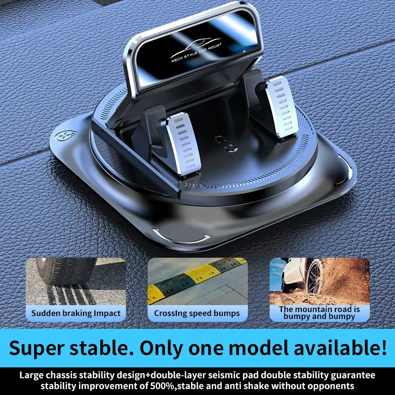 360° Rotating Car Phone Holder – Stable, Anti-Slip & One-Hand Operation