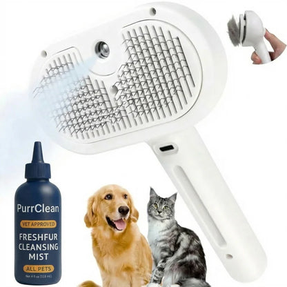 SELF-CLEANING BRUSH + NO-RINSE COAT REFRESH